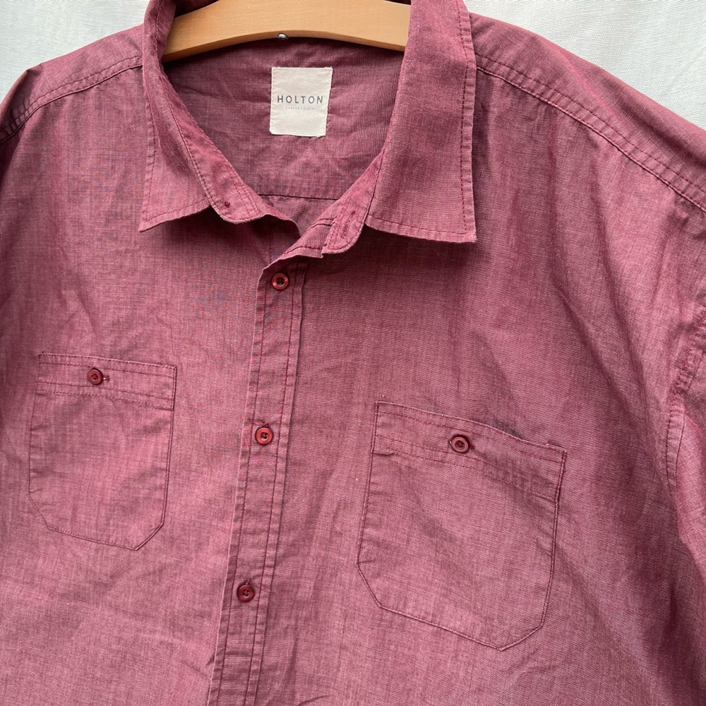 Holton canvas cloth button up shirt sz 3XL